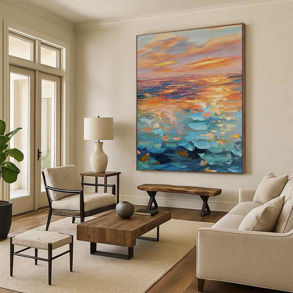 beach evening abstract coastal design 6